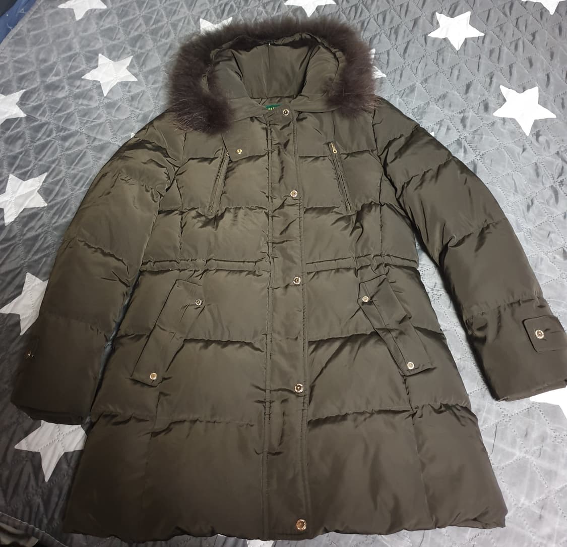 그린조이 라쿤퍼 오리털 패딩 점퍼 올리브 (M) 상품이미지1