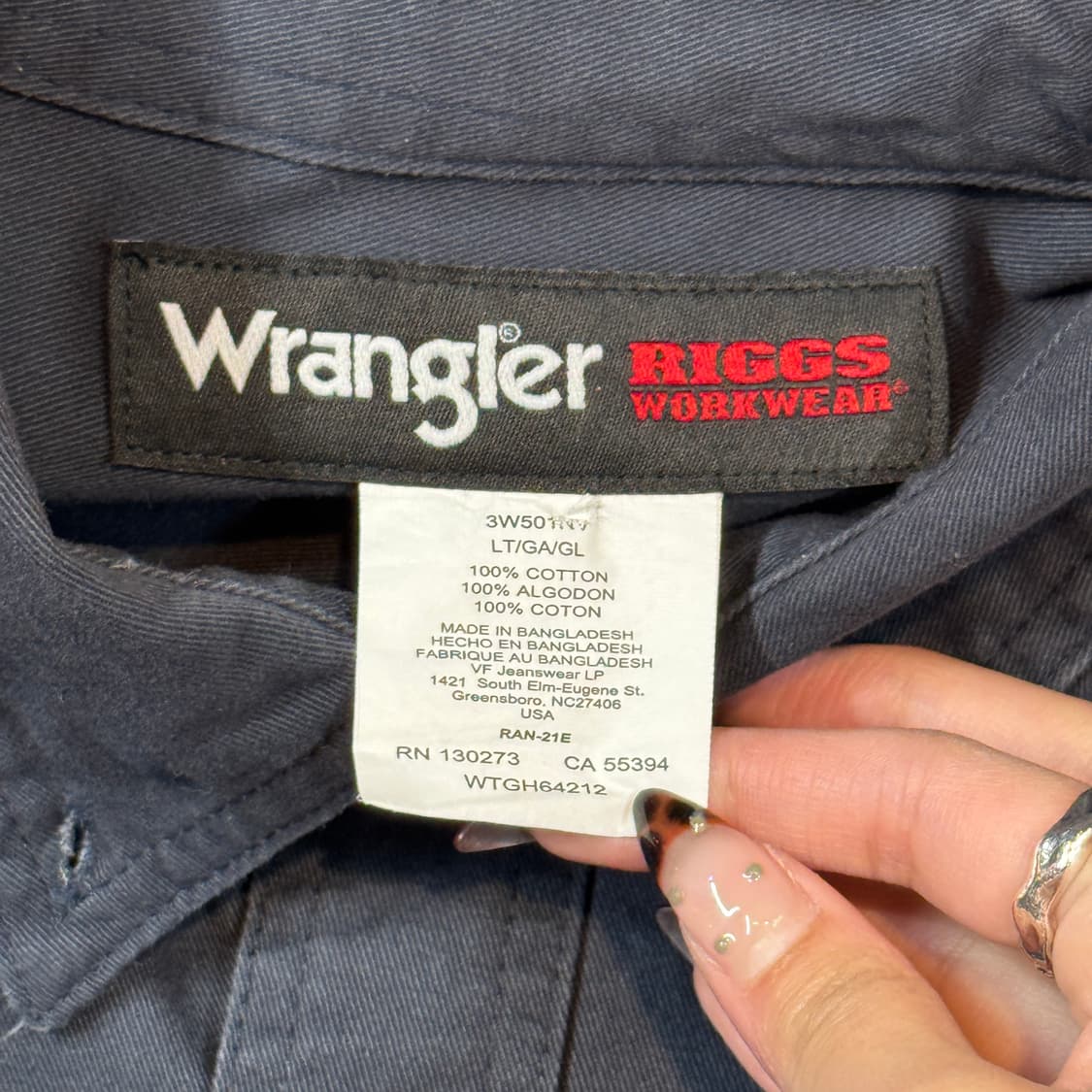 L) Wrangler 랭글러 투포켓 워크웨어 코튼 셔츠 W51 상품이미지7