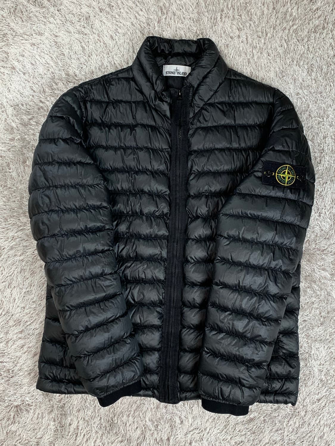 [XL] 정품 스톤아일랜드 가먼트 다이드 푸퍼 경량패딩 블랙 상품이미지2