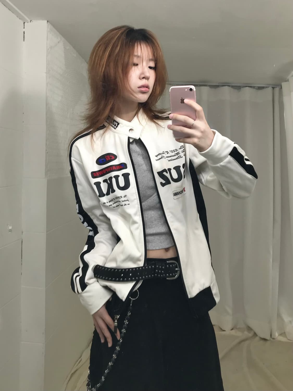 스즈키 모터 스포츠 레이싱 져지 화이트 상품이미지1
