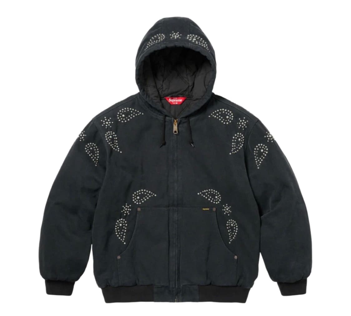 슈프림 페이즐리 스터드 워크자켓 블랙 - 23FW 상품이미지1