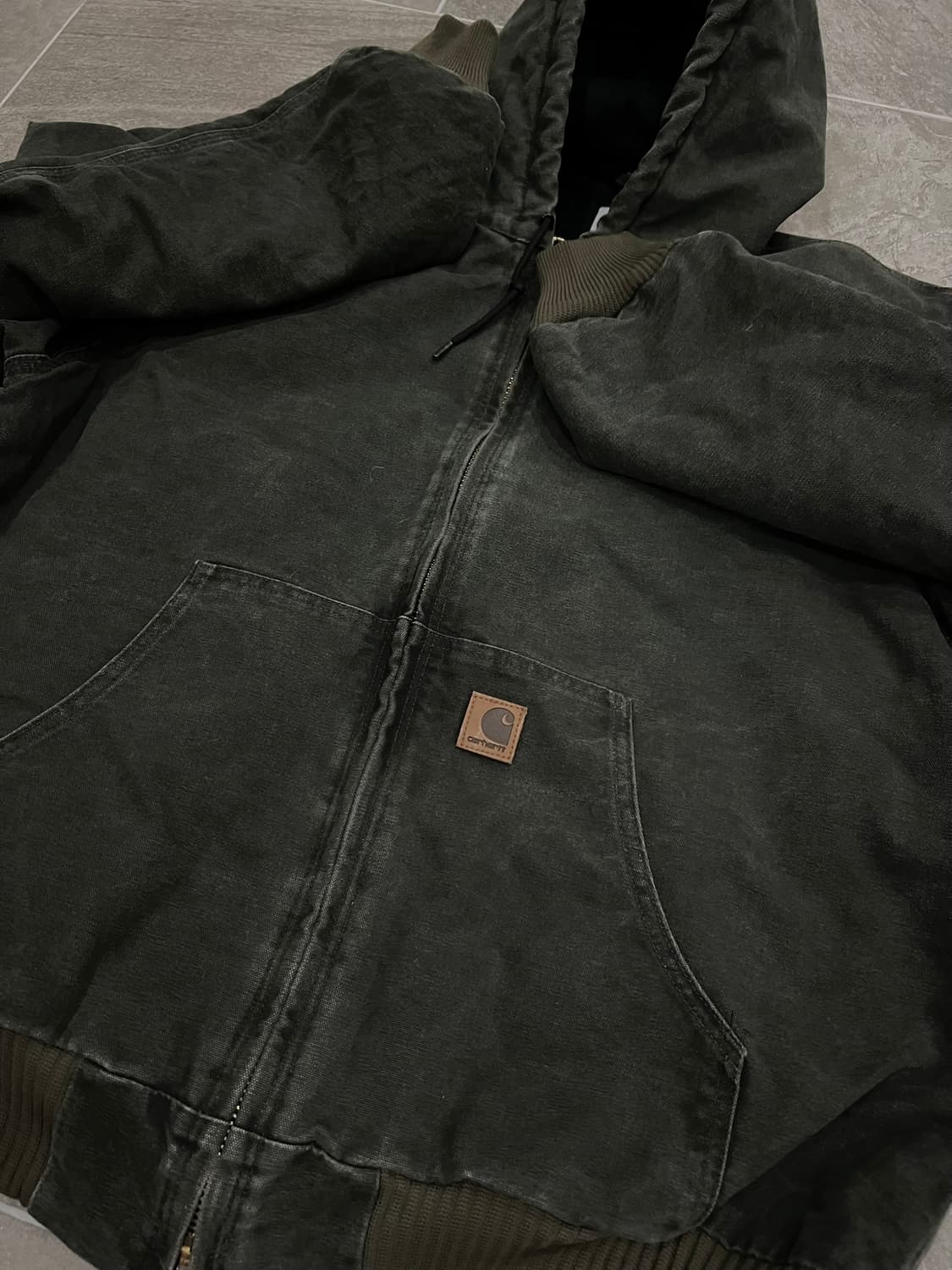 (XL) 칼하트 후드 덕 액티브 자켓 J130 MOS 모스그린 상품이미지7