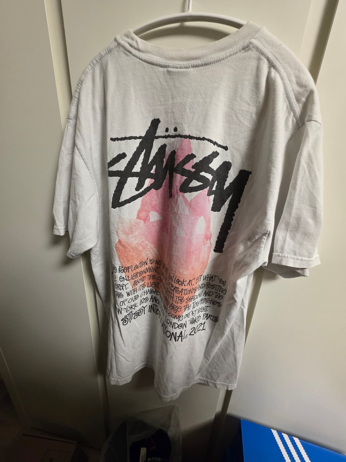 스투시 리플렉션 티셔츠 화이트 l사이즈 상품이미지1