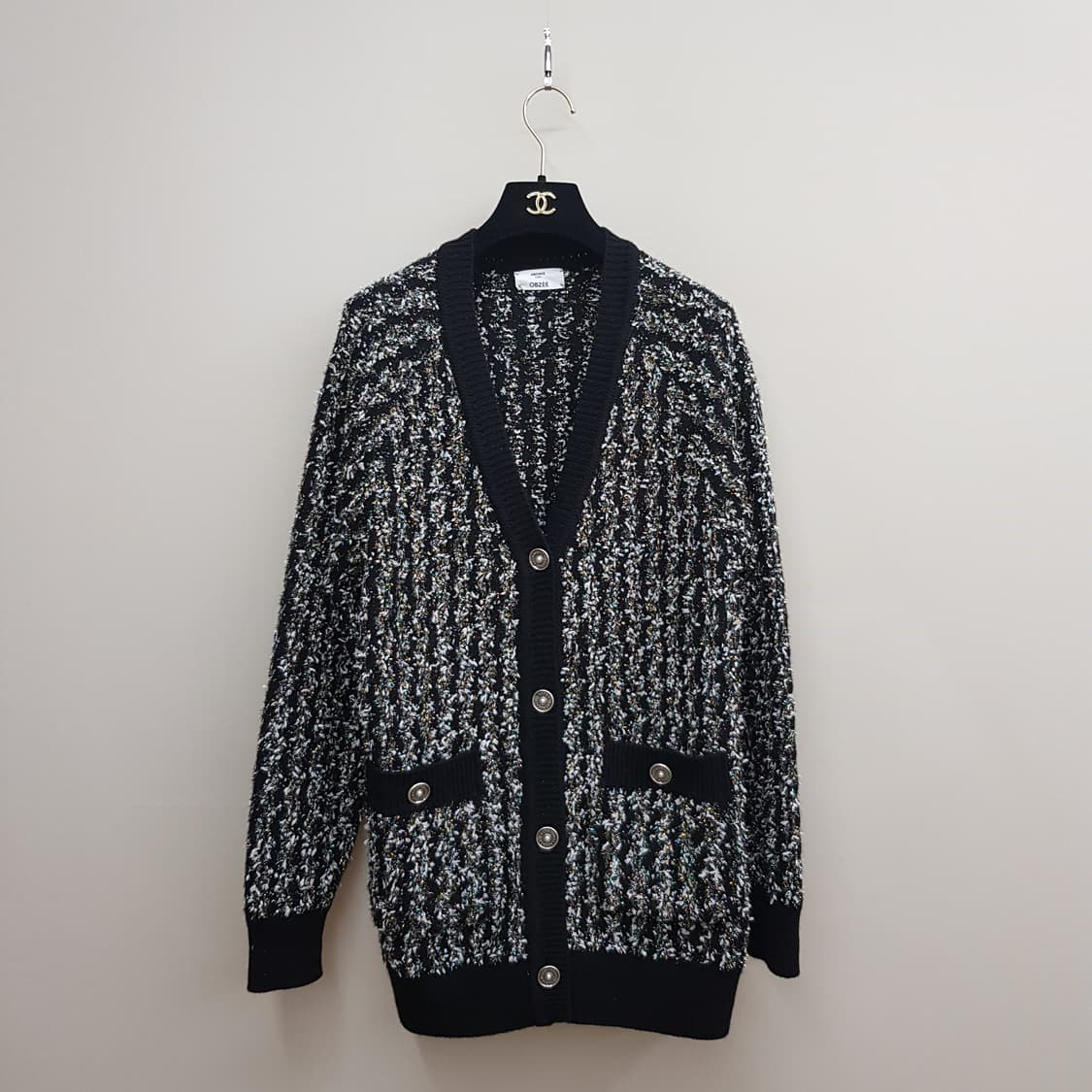 오브제 OBZEE 2022 트위드 니트 가디건 F사이즈 상품이미지1