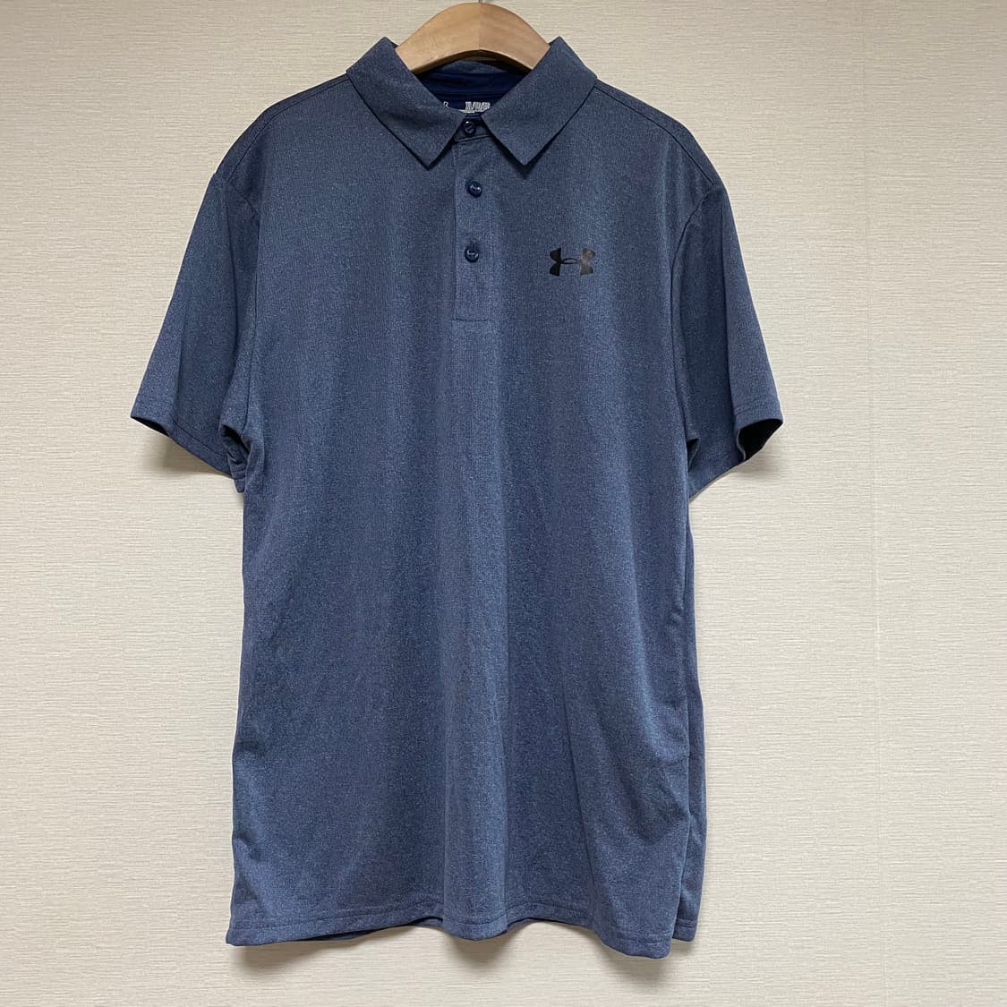 언더아머 히트기어 네이비 루즈핏 PK 카라넥 기능성 반팔 티셔츠 XL 상품이미지1
