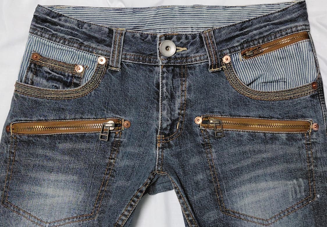 [희귀/아카이브] 일본 브랜드 Made in Heaven 멀티 지퍼 데님 상품이미지1