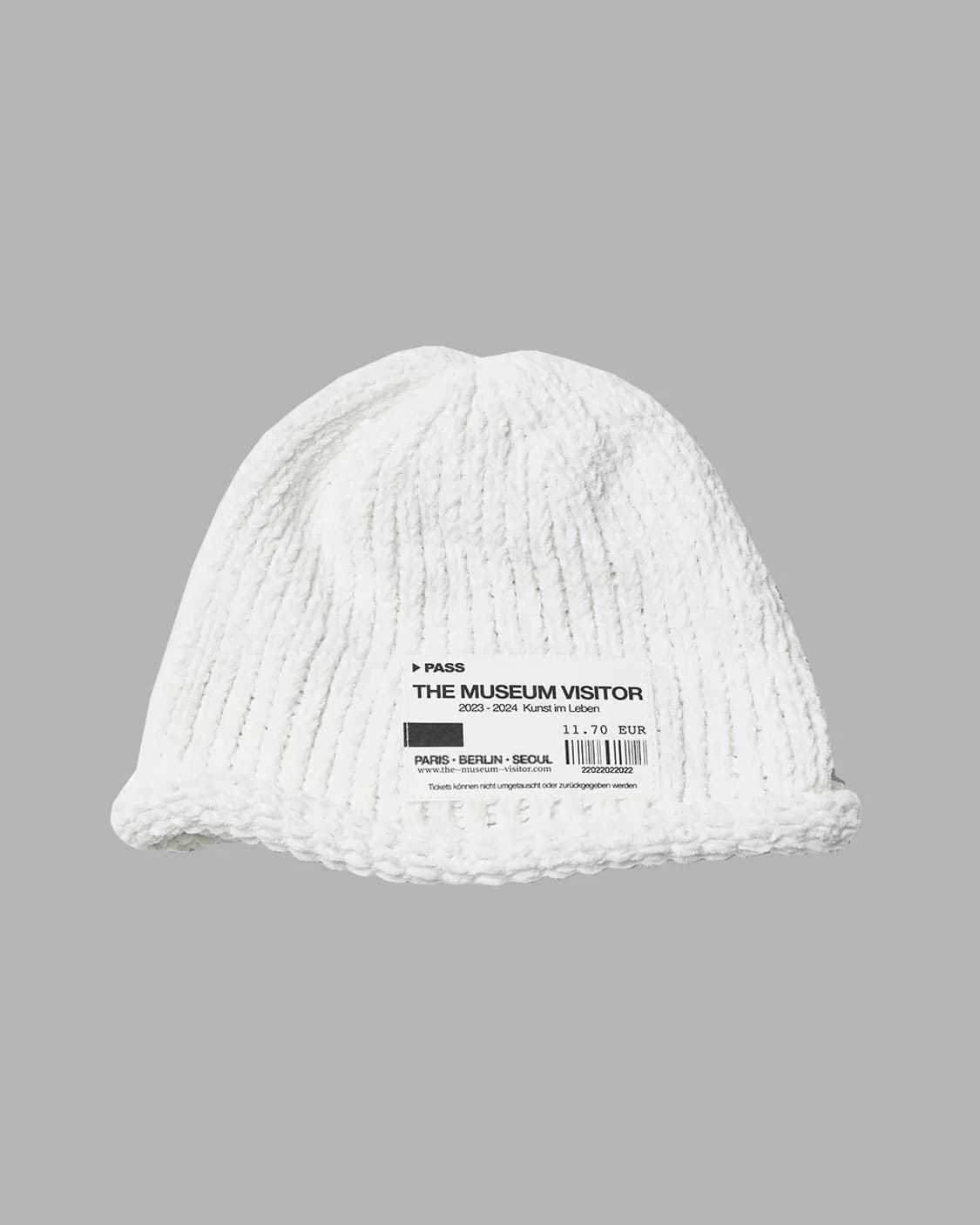 더뮤지엄비지터 티켓 비니 화이트 상품이미지1