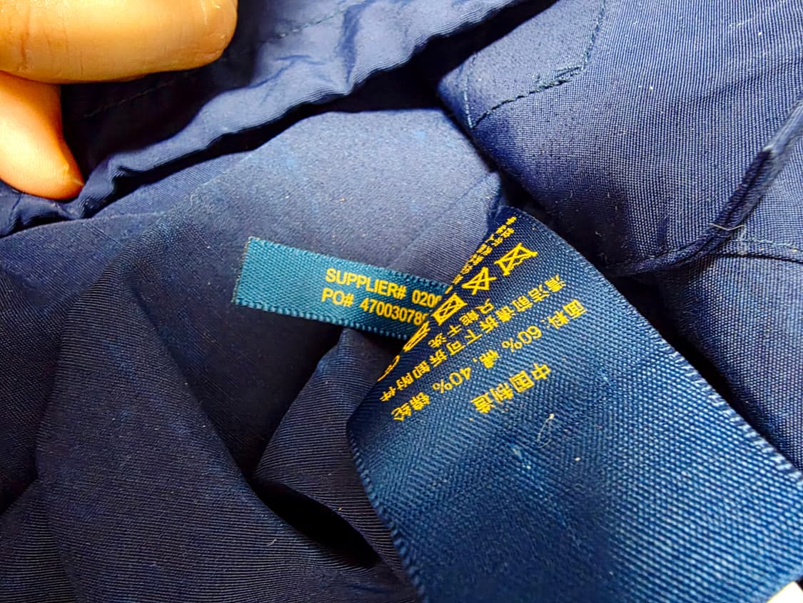 [폴로랄프로렌] 클래식 네이비 옐로우포니 후드 숏 바람막이 자켓 M  상품이미지6