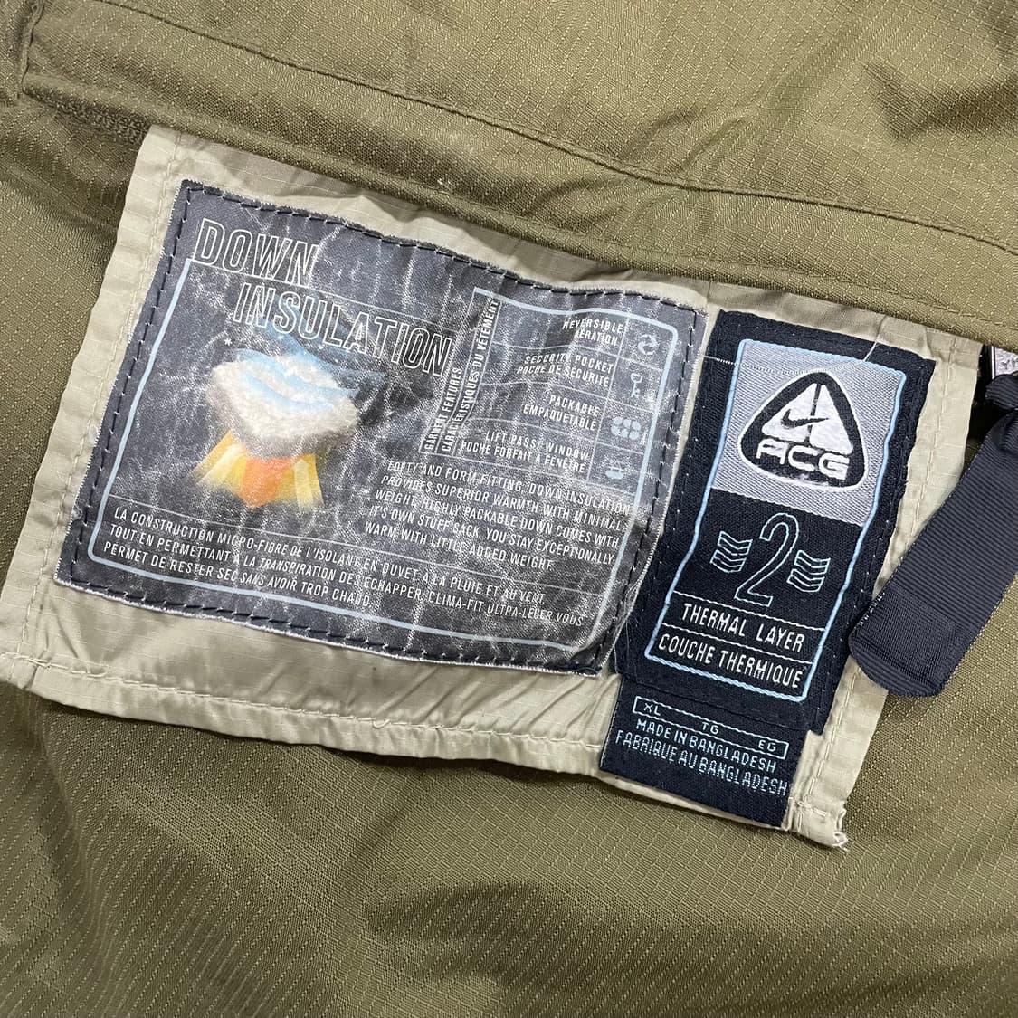 나이키 acg 리버시블 다운 패딩 베이지 상품이미지5