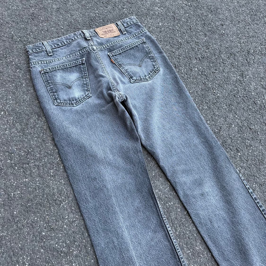 90s USA 빈티지 리바이스 517 부츠컷 오렌지탭 흑청 상품이미지9