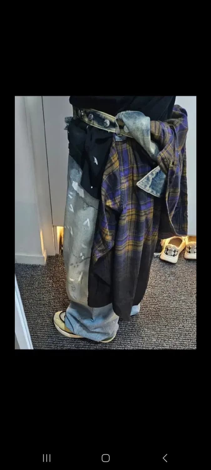 아크네스튜디오 체크 후드셔츠 50사이즈 상품이미지3