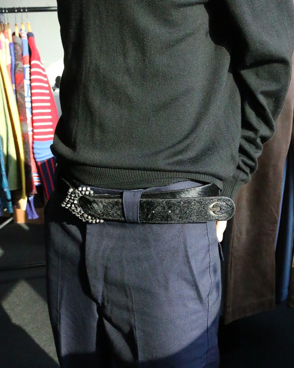 2000s 저스트 카발리 블랙 벨트 상품이미지2