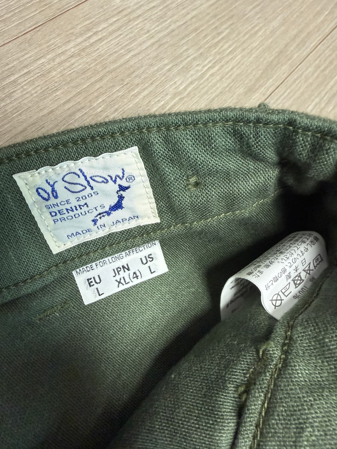 orslow 오어슬로우 퍼티그 레귤러핏 4사이즈 택채 새상품 상품이미지3