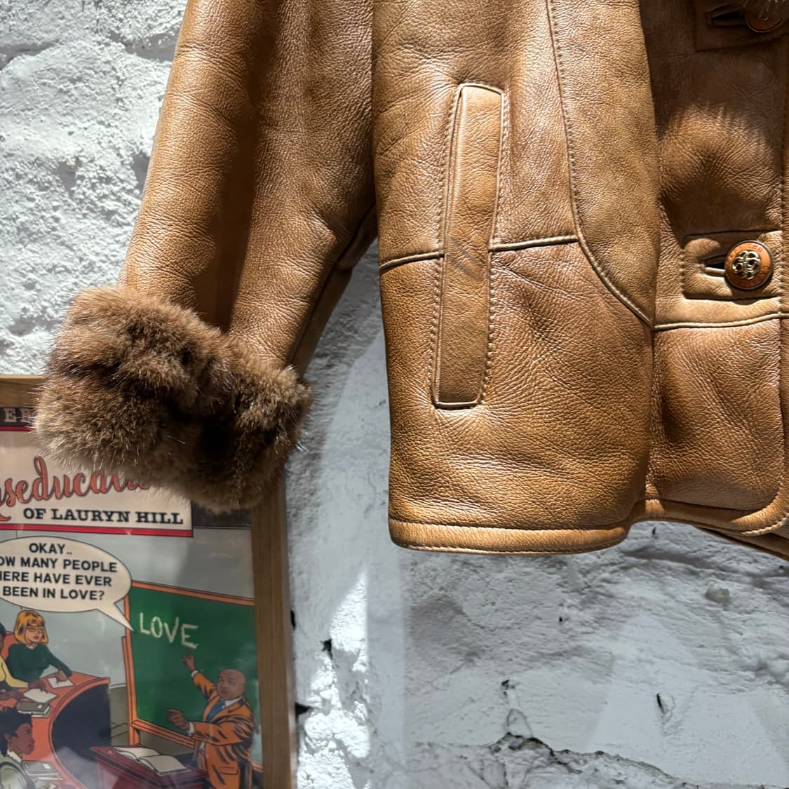 빈티지 양가죽 카라 퍼 자켓 상품이미지2