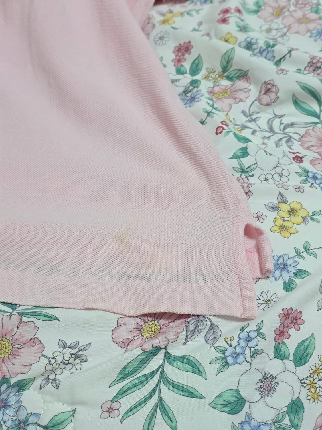 랄프로렌 빈티지)딸기우유 핑크 포니로고 스키니핏 반팔카라티셔츠 상품이미지7