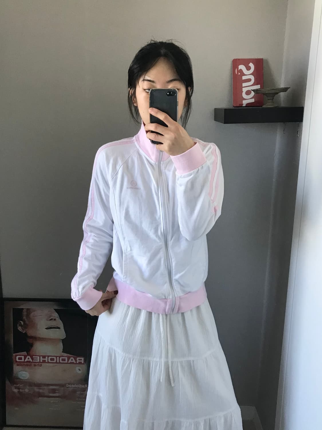 컨버스 올드스쿨 화이트 코튼 트랙탑 집업 상품이미지2