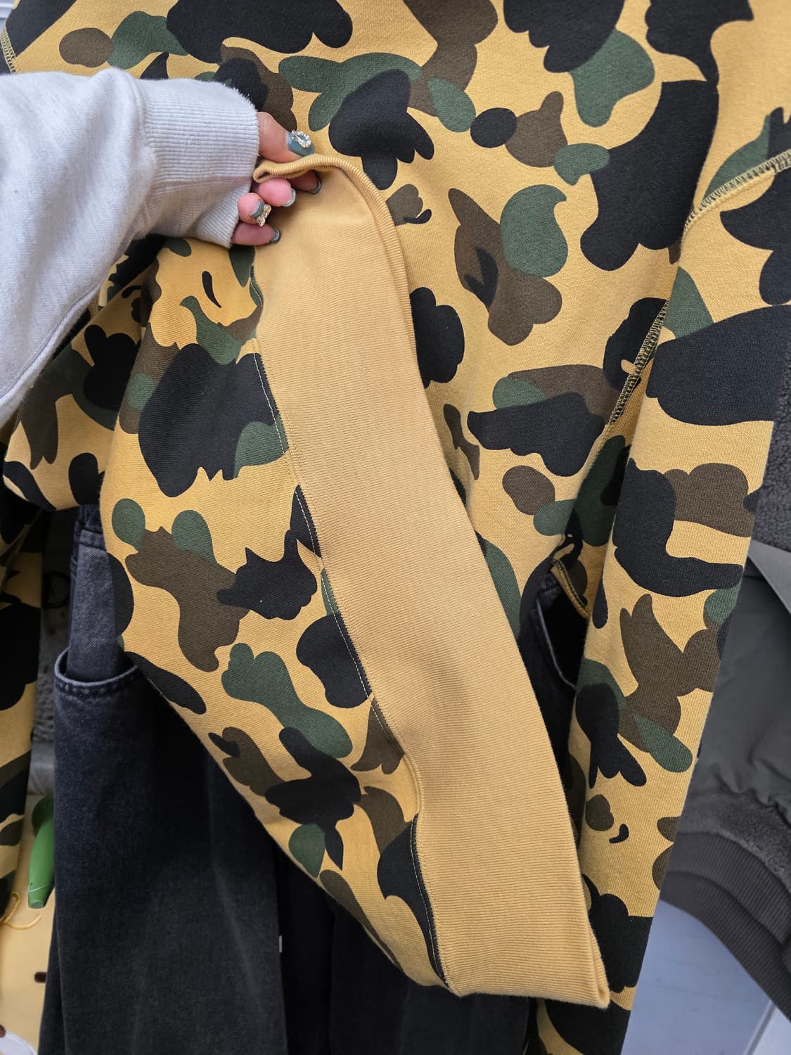 베이프 Bape 황계 카모 기모 맨투맨 L 상품이미지8