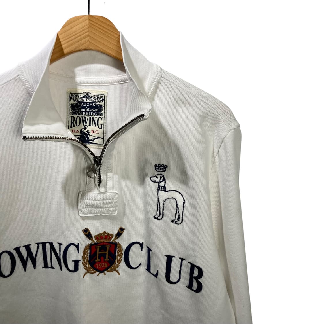 헤지스 ROWING 화이트 반집업 상품이미지3