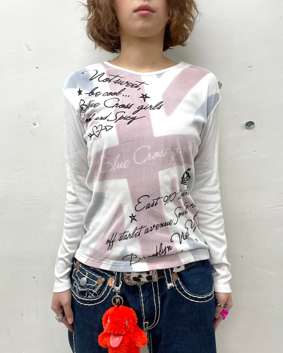 Lace American flag lettering sleeve  상품이미지4