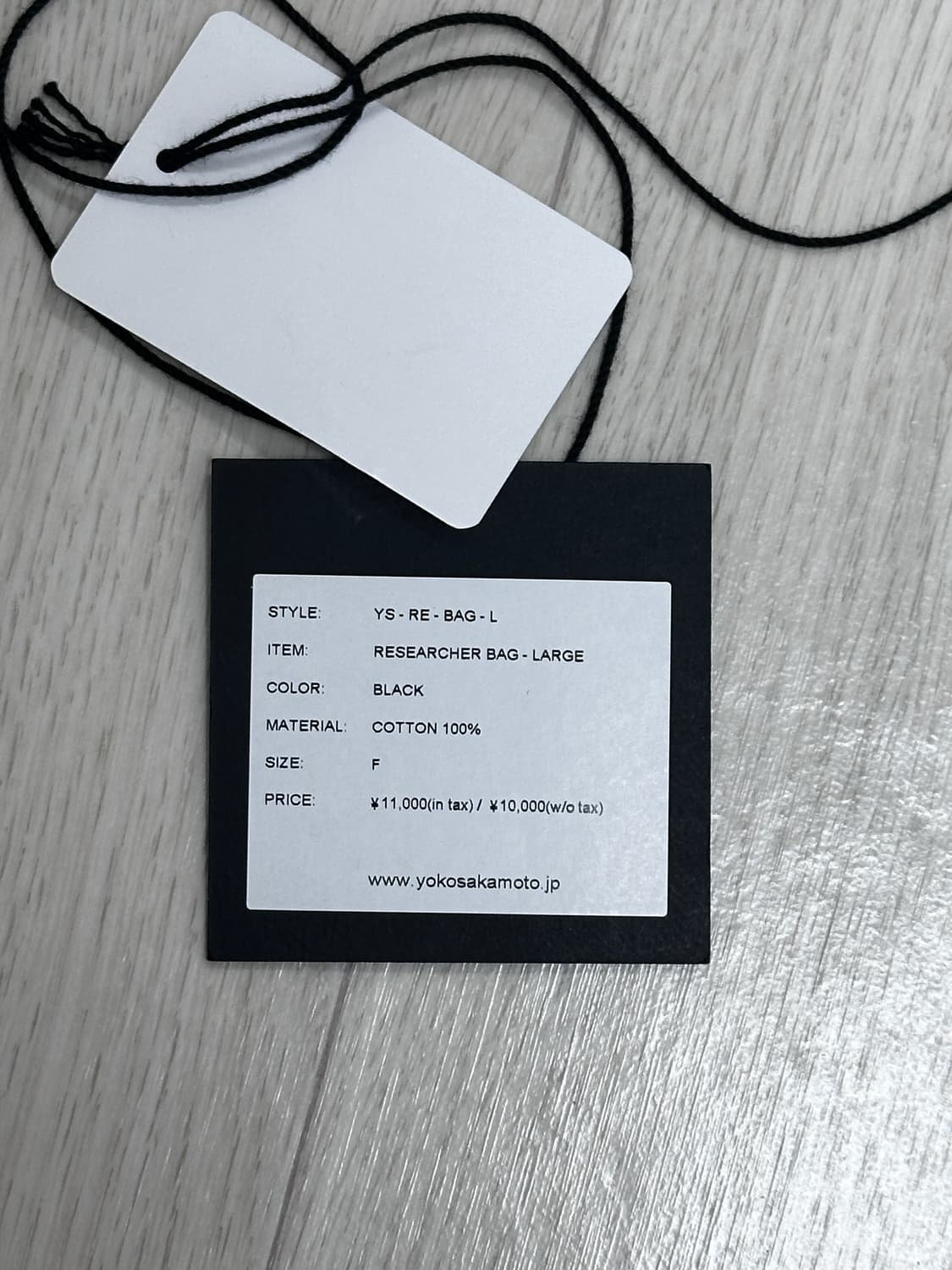 [L] yoko sakamoto 요코 사카모토 리서처 백 블랙 라지 상품이미지2