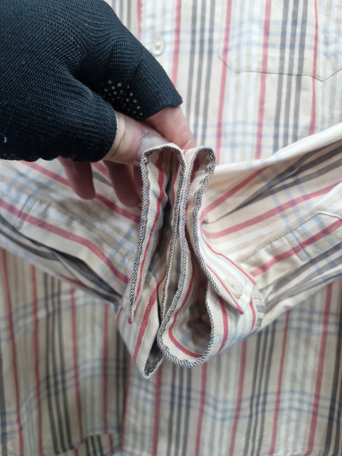 100L 닥스 체크 긴팔 셔츠. 상품이미지4