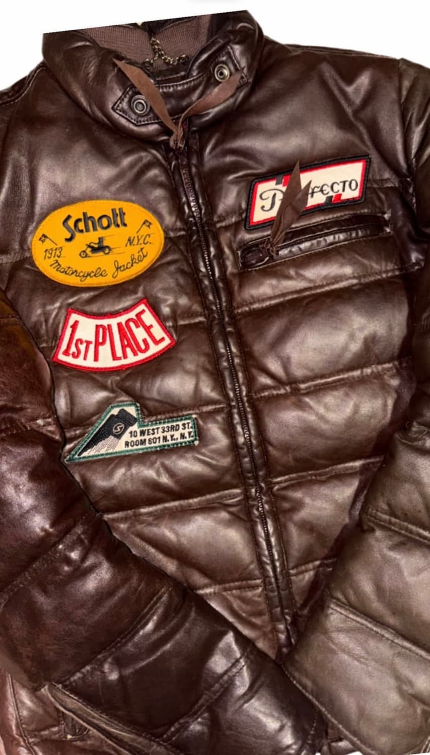 Shcott Leather Down Jacket 상품이미지3