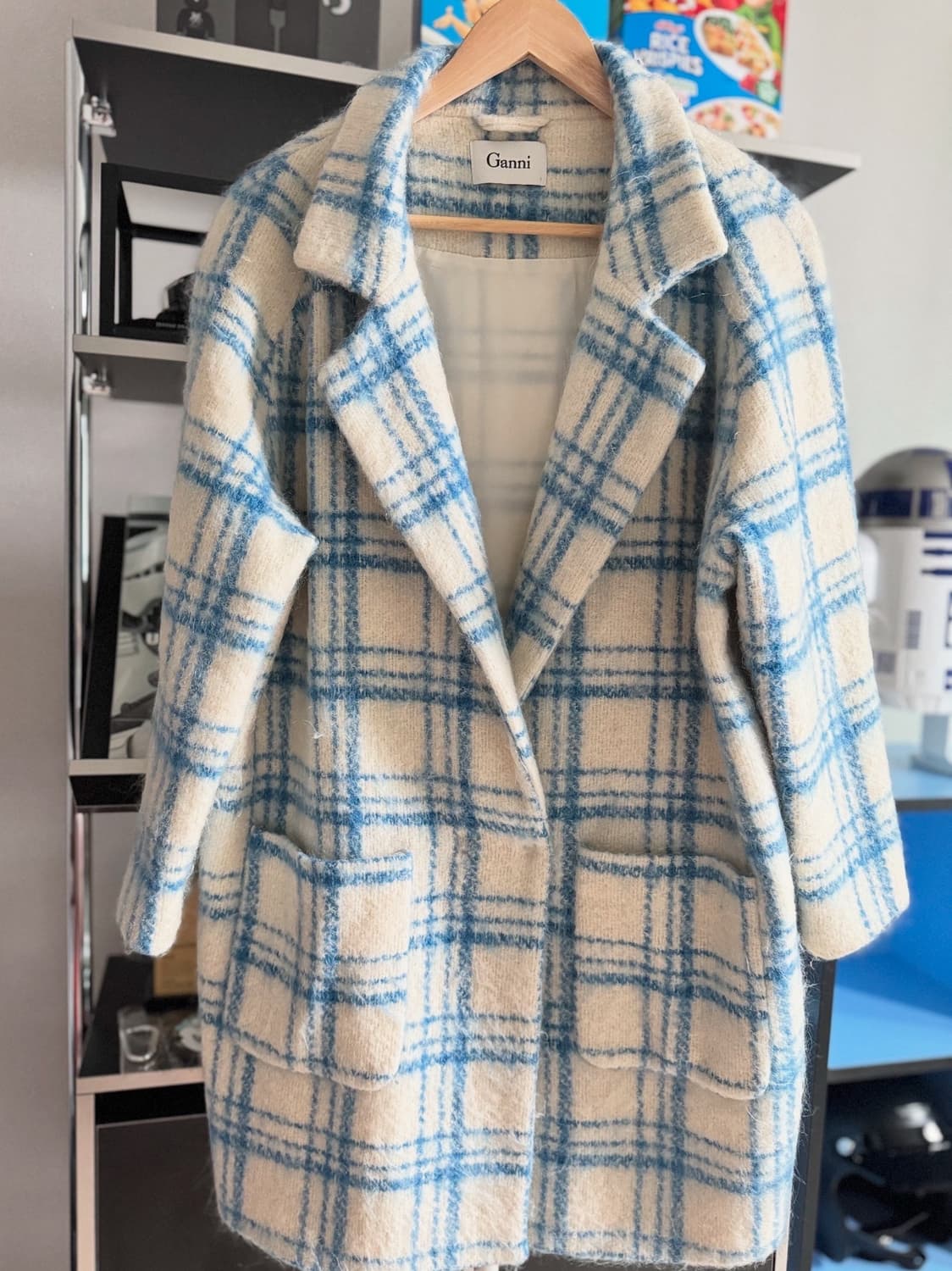 Ganni oversize check coat 상품이미지5
