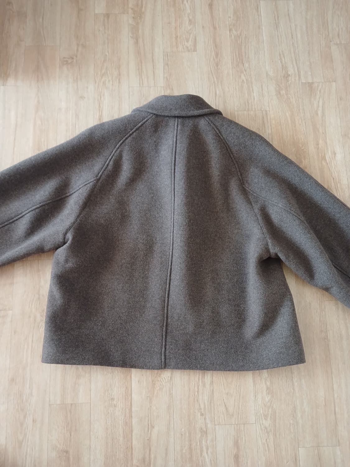 파사드패턴 오버핏 캐시미어 하프 코트 멜란지 브라운 xs 상품이미지2