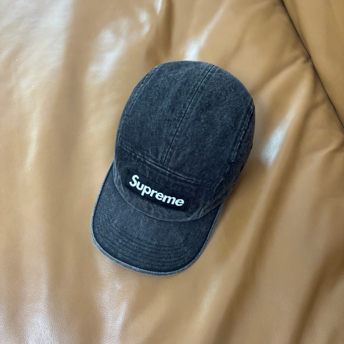 슈프림 캠프캡 모자 박스로고 23ss 데님 블랙 상품이미지6