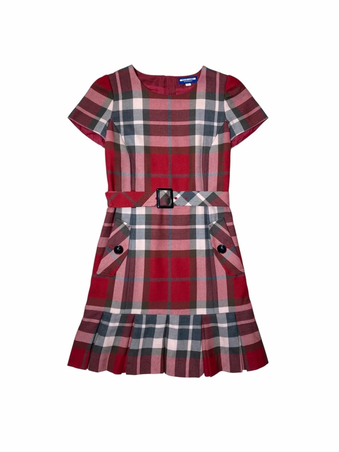 버버리 블루라벨 레드 체크 원피스  상품이미지1
