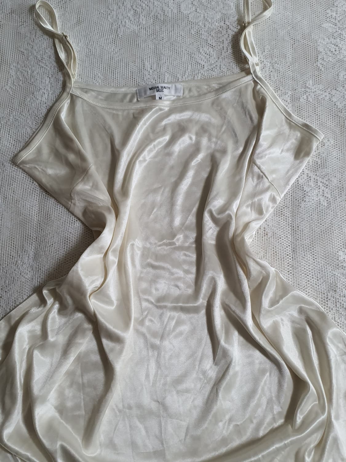 [빈티지] 아이보리 새틴 실크 슬립 4천원 상품이미지5