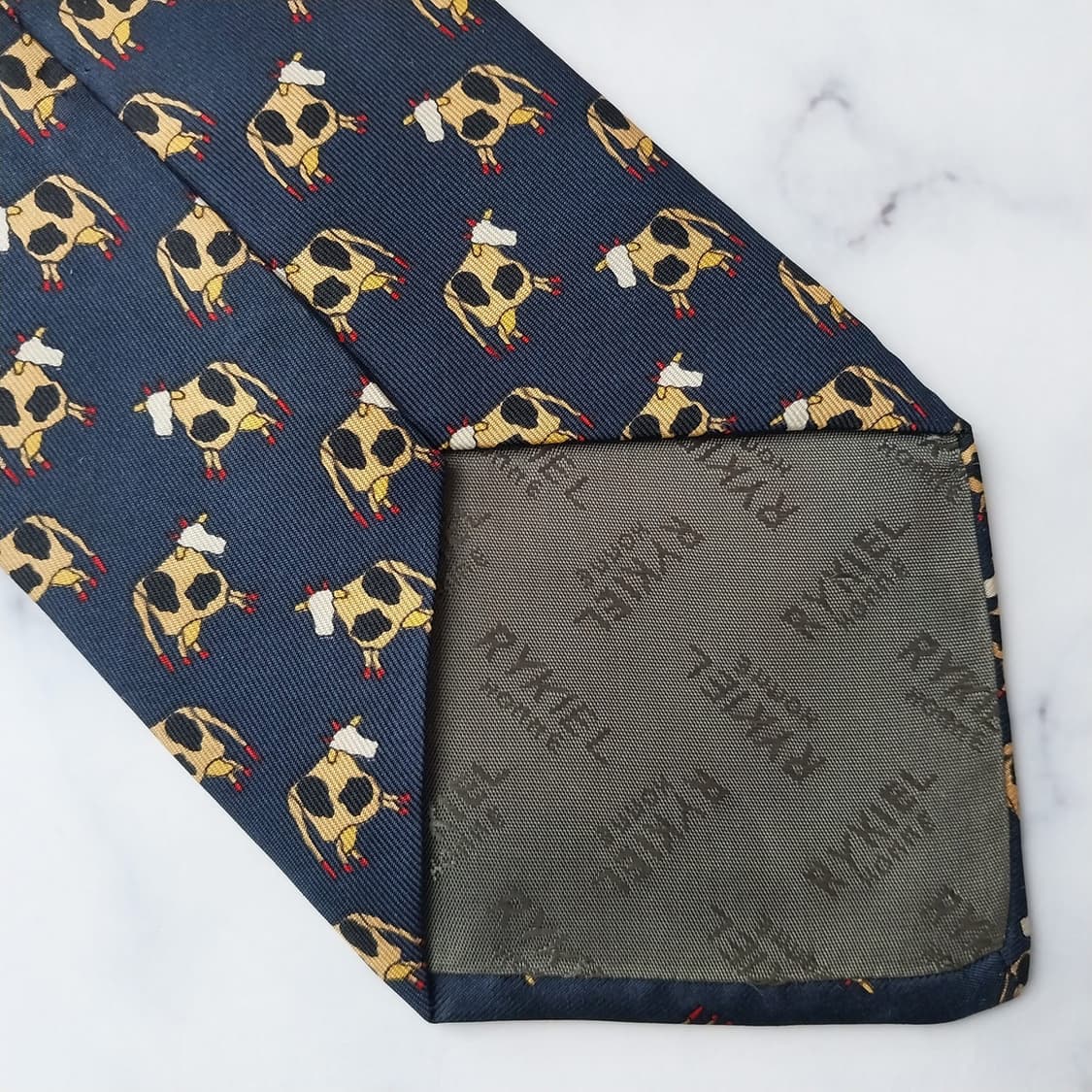 소니아리키엘 넥타이 네이비 소 모티브 9.6cm A+등급 K2198
 상품이미지7