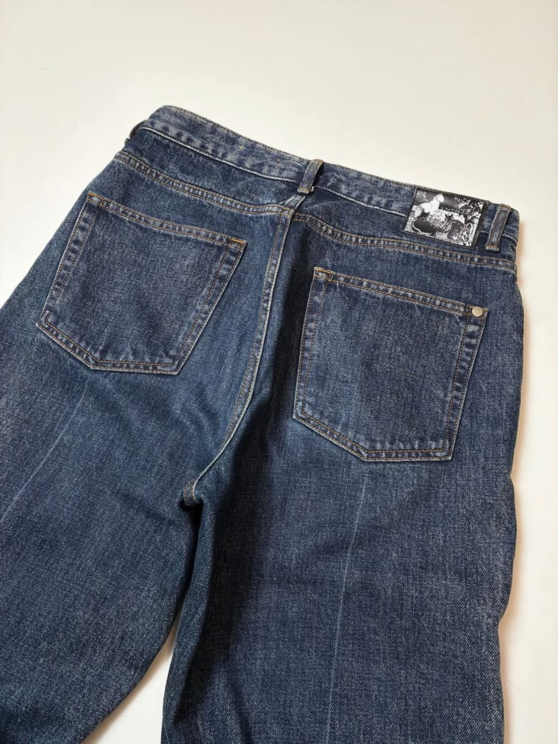 모드나인 블랙 스타더스트 스트레이트 데님 팬츠 PN9340 상품이미지5