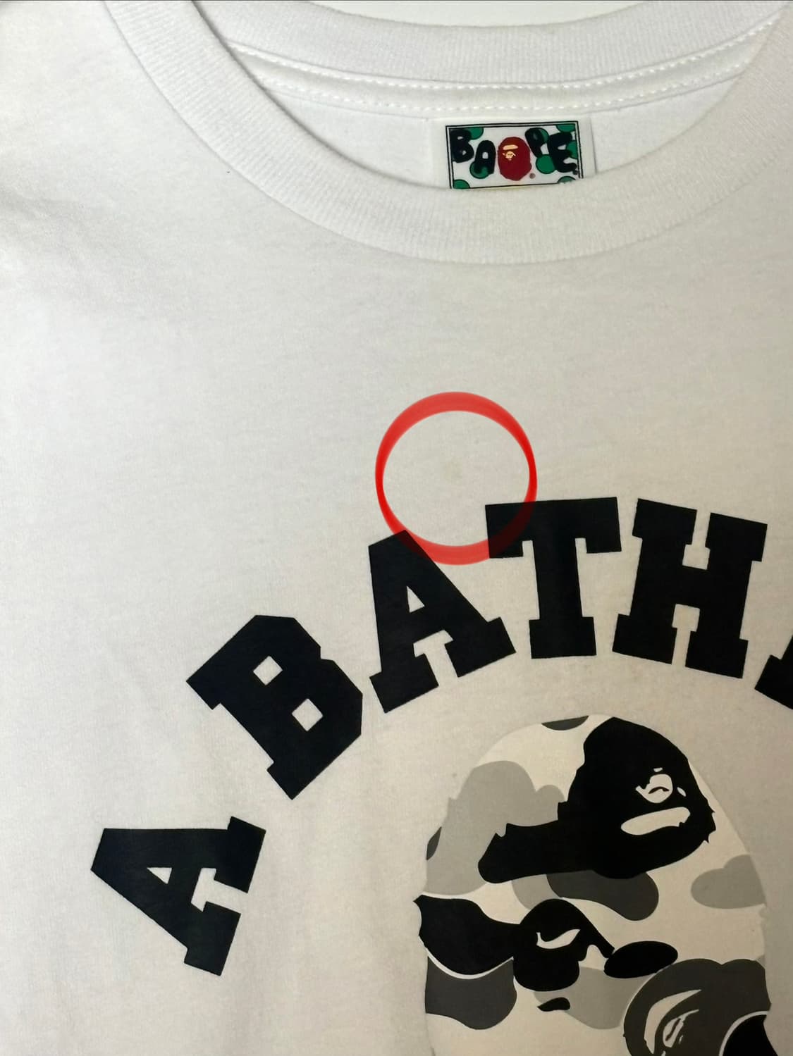 베이프 카모 컬리지 로고 반팔티 상품이미지3