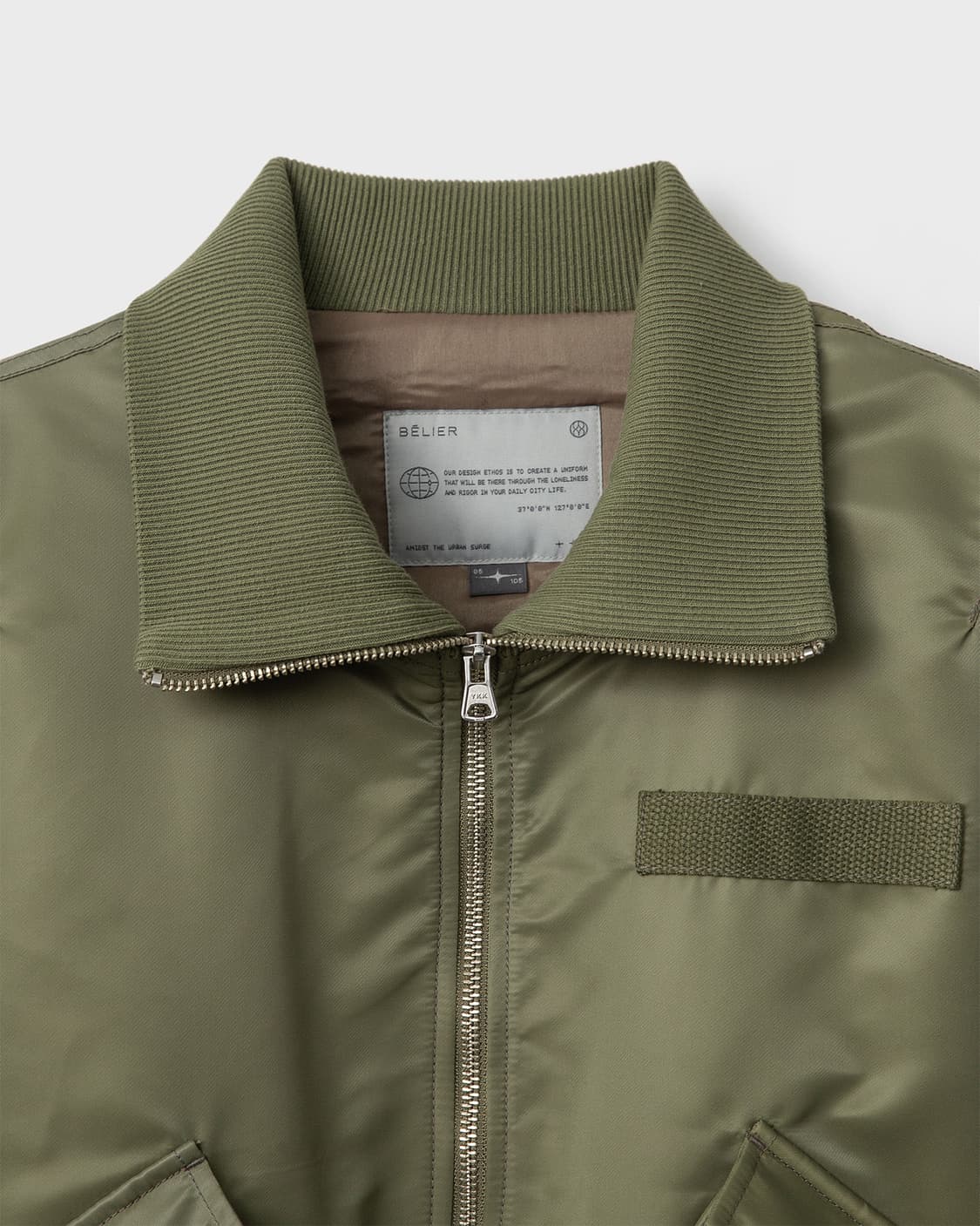 벨리에 랜더 플라이트 자켓 봄버 카키 105 (올품절 정가 판매)  상품이미지7