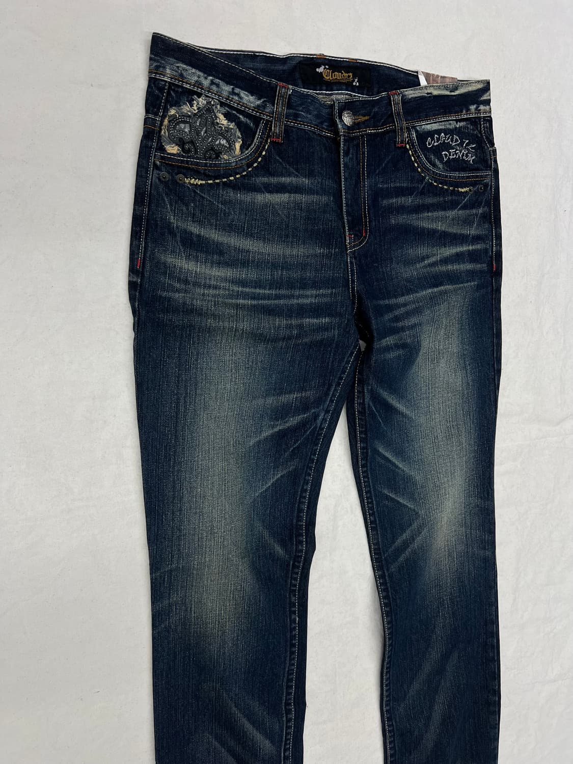 포켓 실버가죽자수  데님  상품이미지3