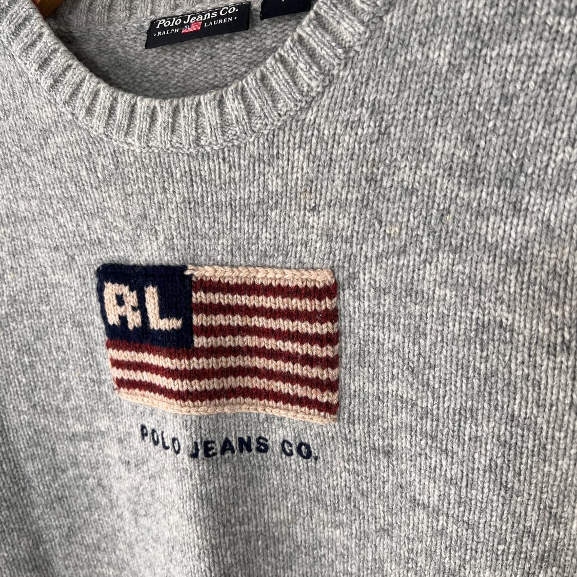 [M] 90s 폴로진스 성조기니트 상품이미지4