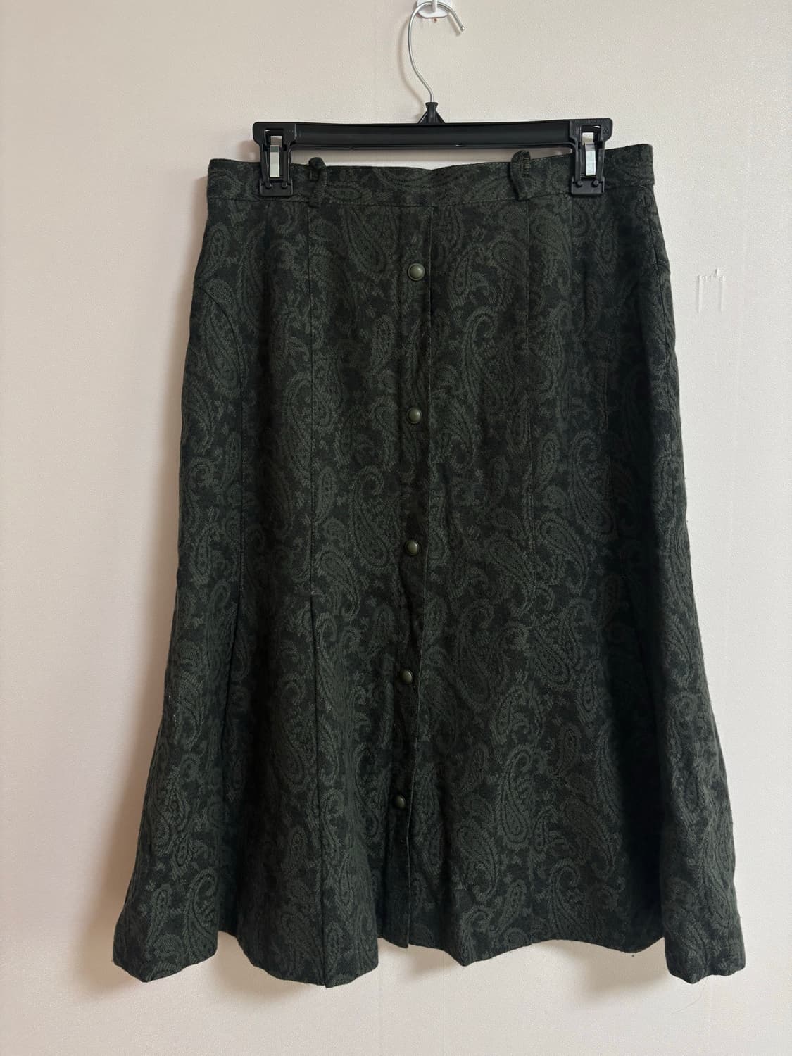 빈티지) 강추! 카키 페이즐리 롱스커트 상품이미지1