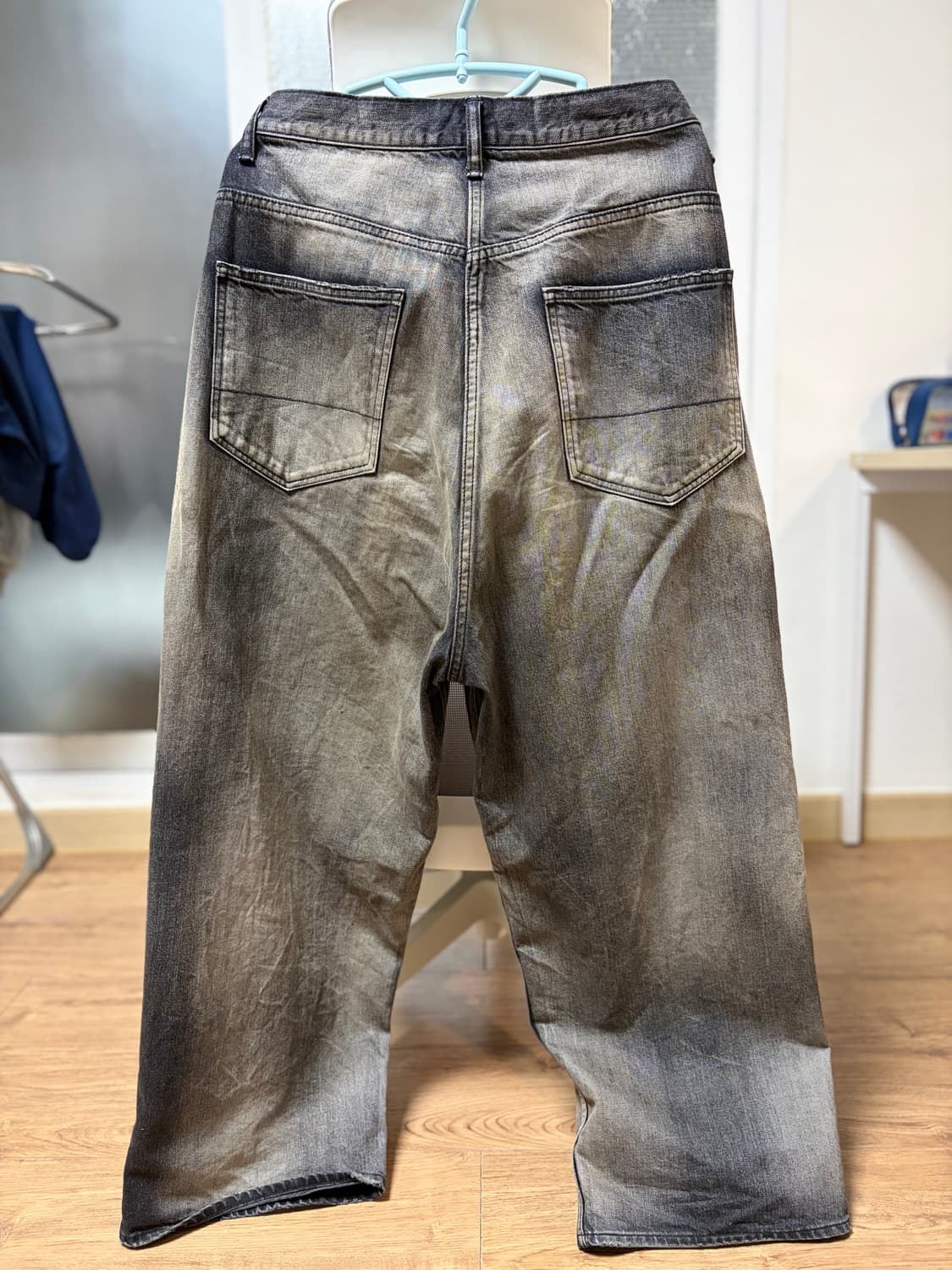 Ancellm wide denim pants black 1size 팝니다 상품이미지2