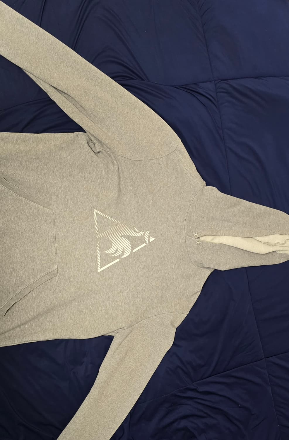 르꼬끄 스포티 Lecoq 빅로고 그레이 후디 후드티 상품이미지1