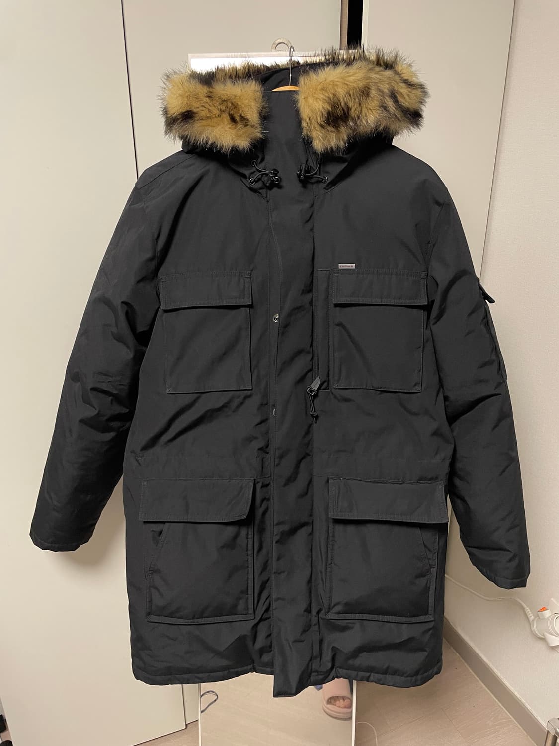 Carhartt 칼하트 퍼 파카 자켓 블랙 패딩 S 상품이미지1