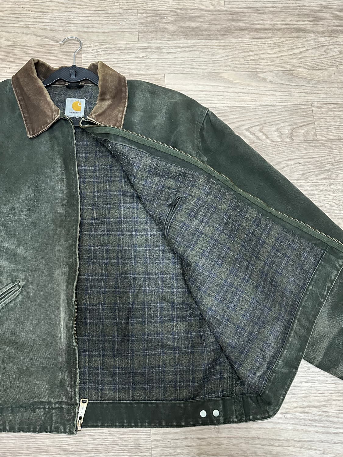 빈티지 칼하트 J97 모스그린 디트로이트 자켓 상품이미지6