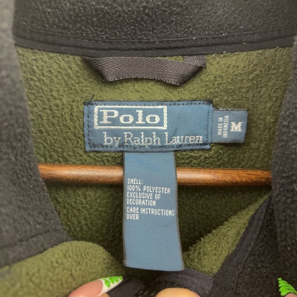 폴로 랄프로렌 폴라텍 레트로 말차 딥카키 배색 후리스 M C09061 상품이미지5