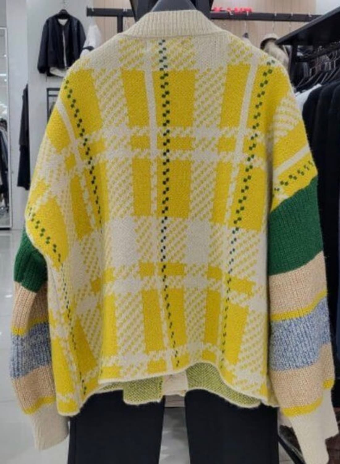 반에이크 체크 배색 가디건 상품이미지9