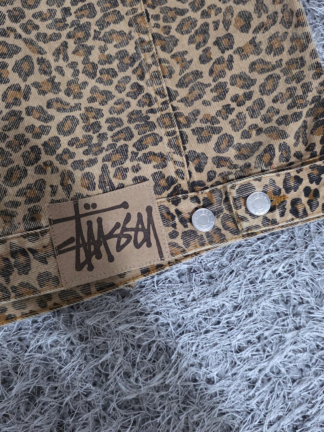 스투시 트러커 자켓 데님 레오파드  상품이미지1