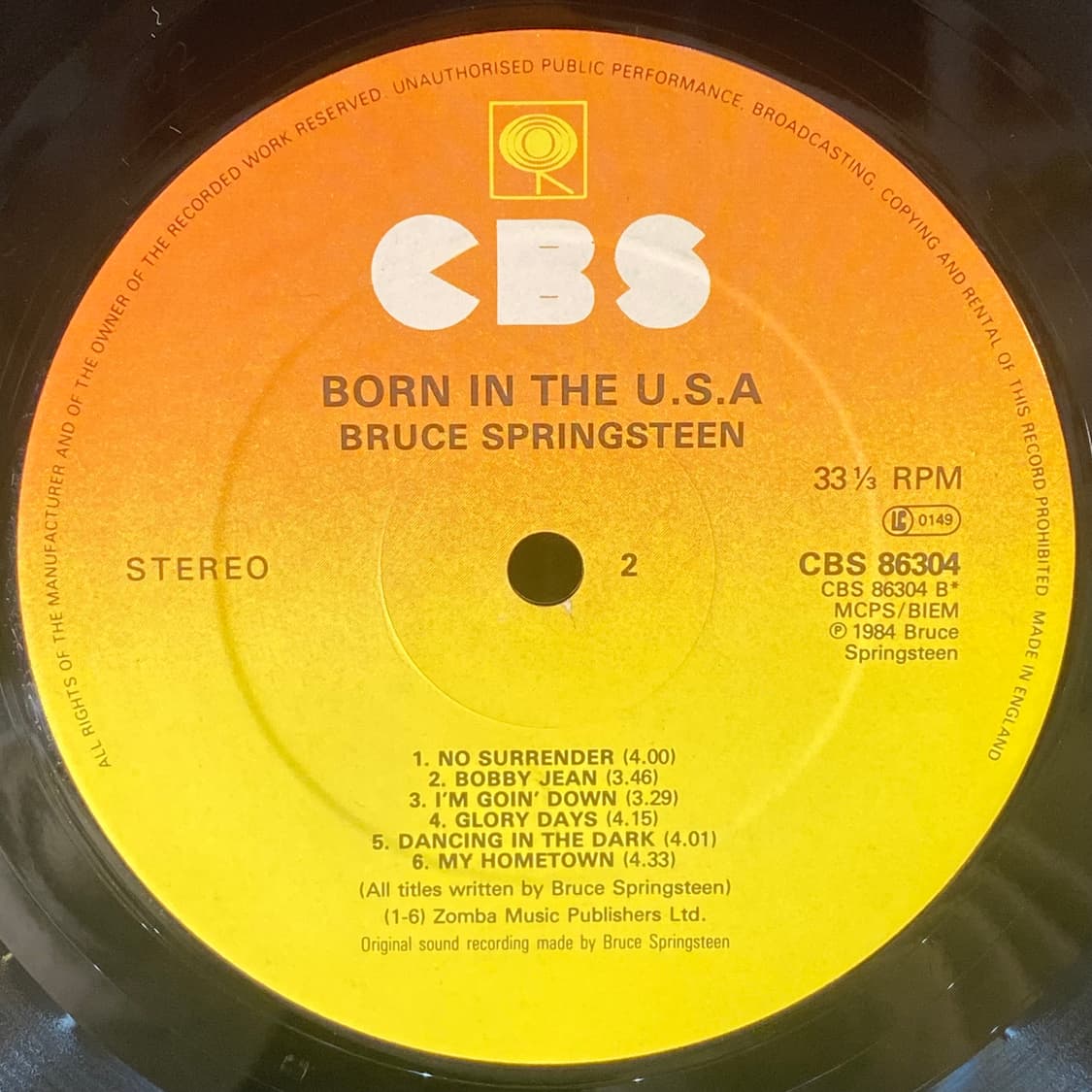 (중고LP-팝록) Bruce Springsteen -Born In The 상품이미지5