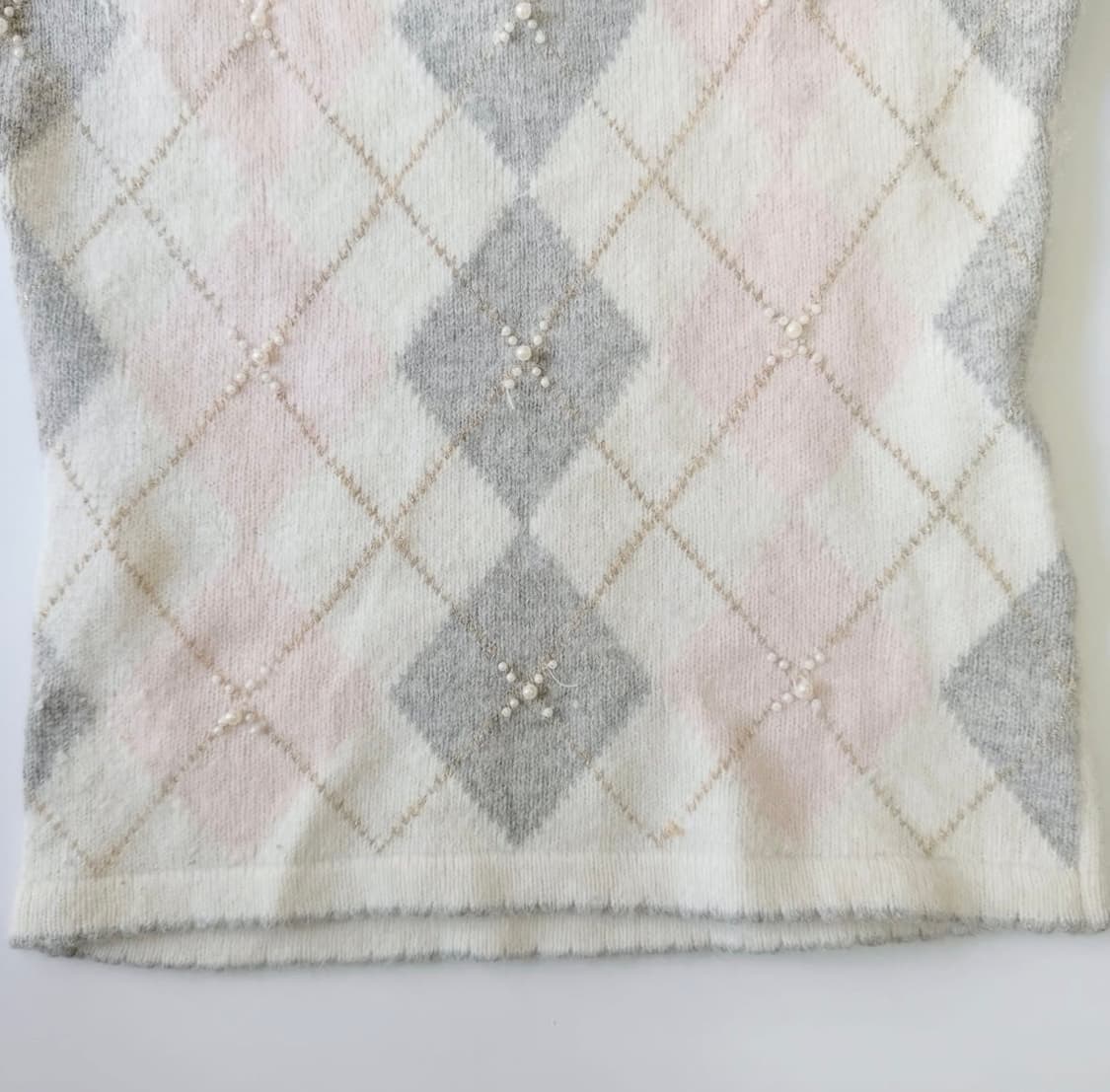 세실맥비  아가일 로걀탑 리본 진주 빈티지 희귀 상품이미지3