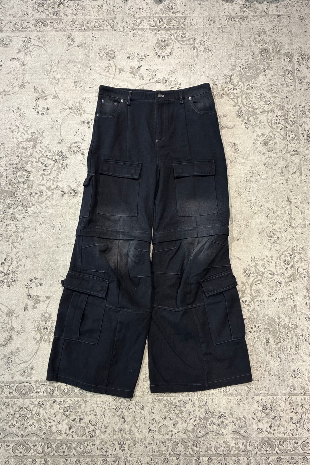 FadedWash Multi-Pocket FlaredCargo Pants 상품이미지4