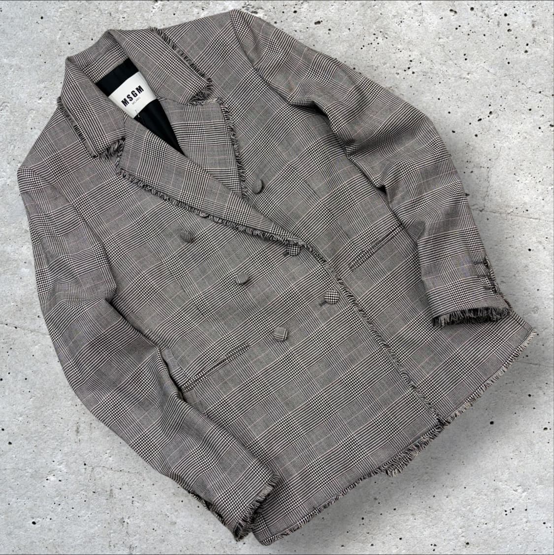 [38] MSGM 체크 더블 글렌체크 브레스트 자켓 수입택 C373 상품이미지1