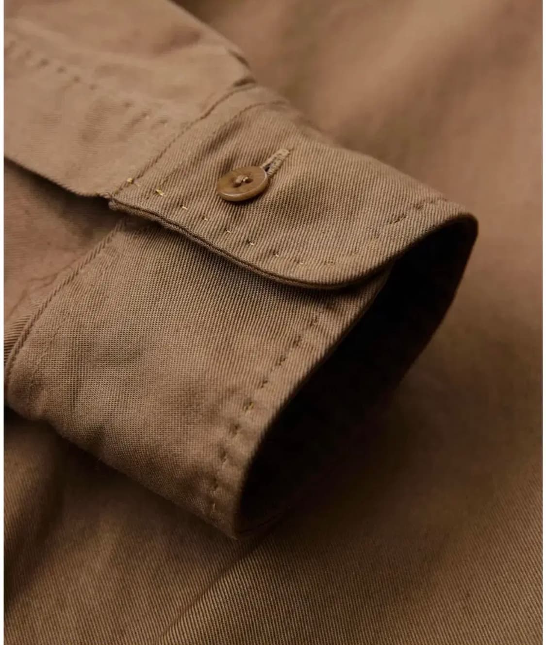 나이스네스 게버딘 코튼 버튼다운 셔츠 탄색상 S사이즈 새제품 판매 상품이미지4